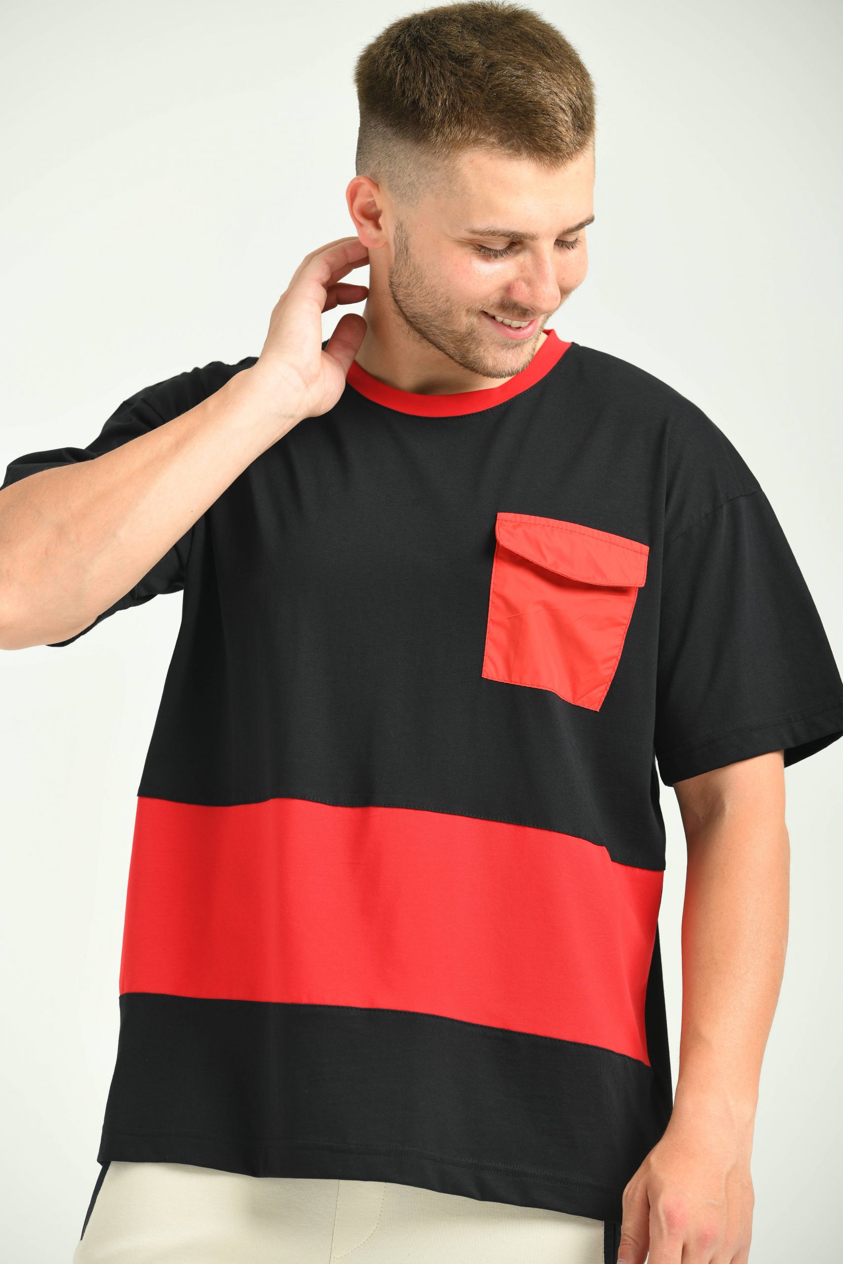 Cep Paraşüt Kapak Siyah T-Shirt - Görsel 3