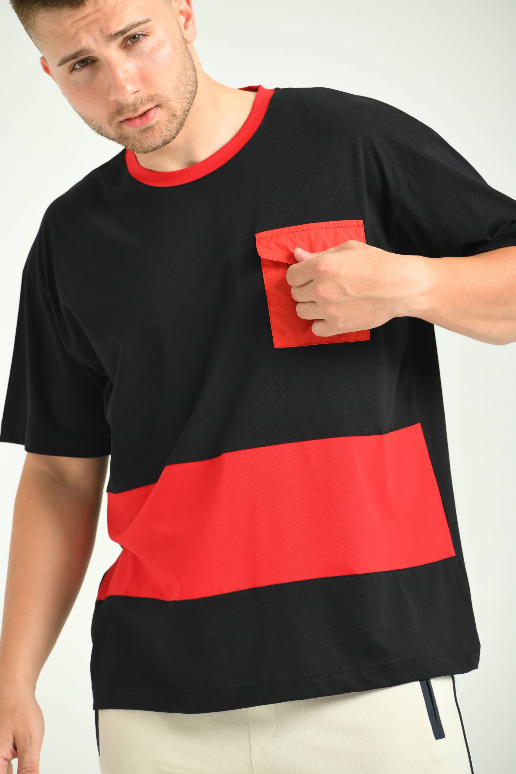 Cep Paraşüt Kapak Siyah T-Shirt - Görsel 4