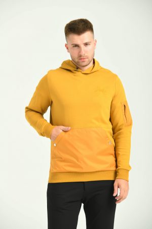 Linke Paraşüt Cep Hardal Sweatshirt