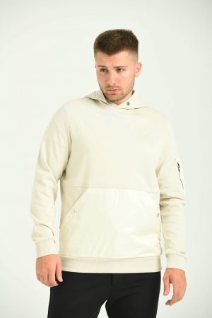 Linke Paraşüt Cep Krem Sweatshirt